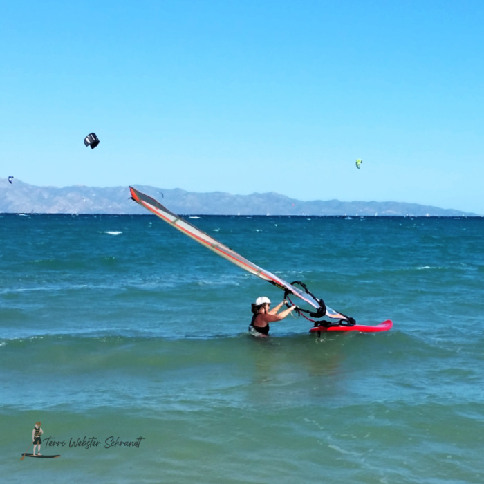 water start windsurfing