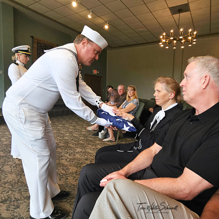 Naval honor guard memorial service