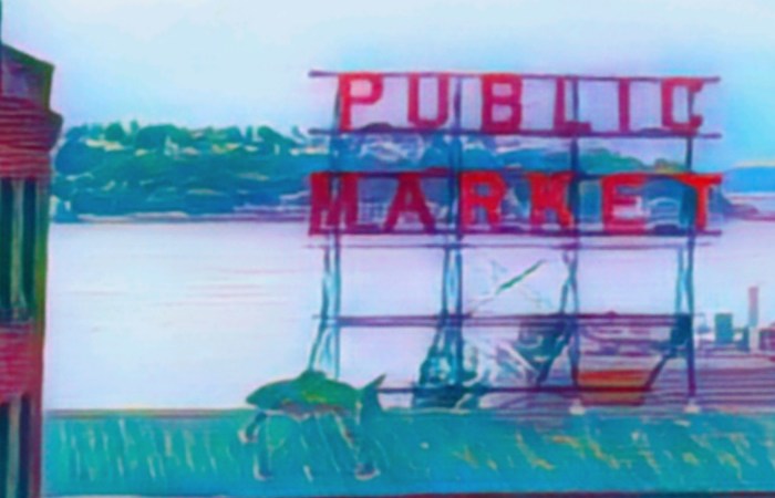 Public Market sign Seattle