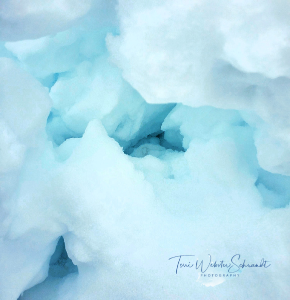 icy blue snow
