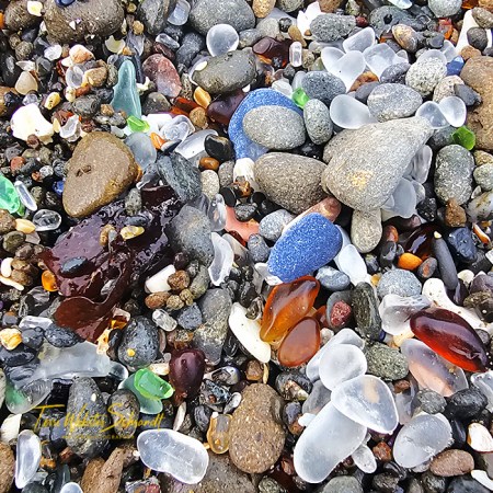 glass beach sand