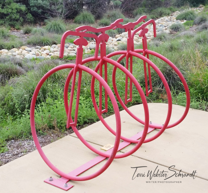 pink bike rack
