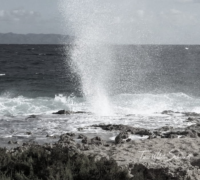 Water sprays up