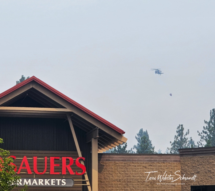 helicopter over store