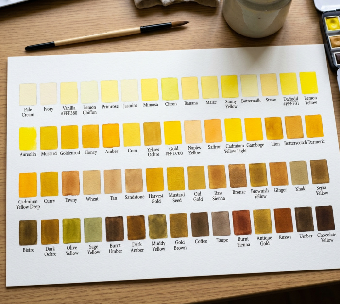 yellow color chart